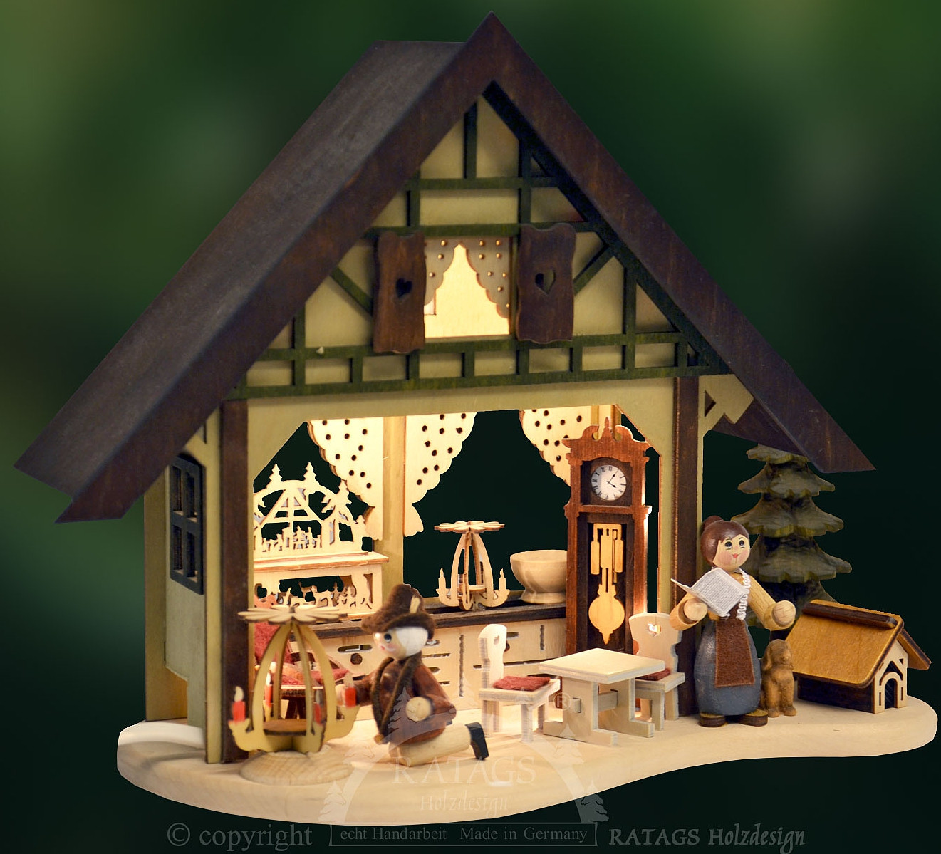 Romantikleuchte Fachwerkhaus, LED, Weihnachtsstube