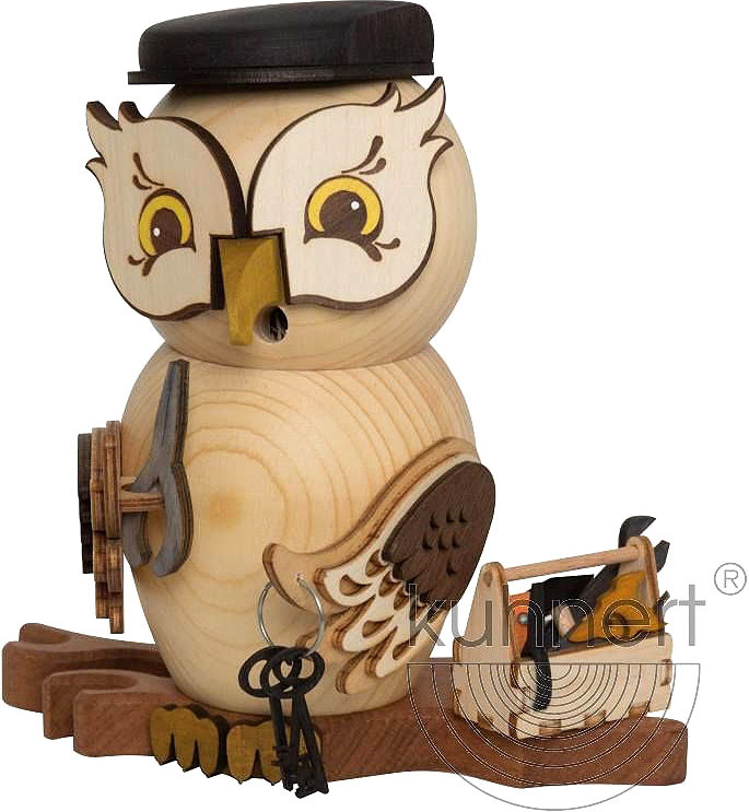 Räucherfigur Eule Handwerker